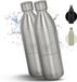 Luckymoose RVS Drinkfles 1,1L Infinity - Set van 2 - Zilver