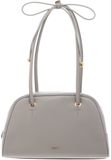 FURLA Leren schoudertas Poppy Dome Shoulder Bag Stone Gray Lichtgrijs