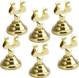 PartyDeco Naamkaart/plaatskaart houders Luxe - Bruiloft - 6x - goud - 4 cm