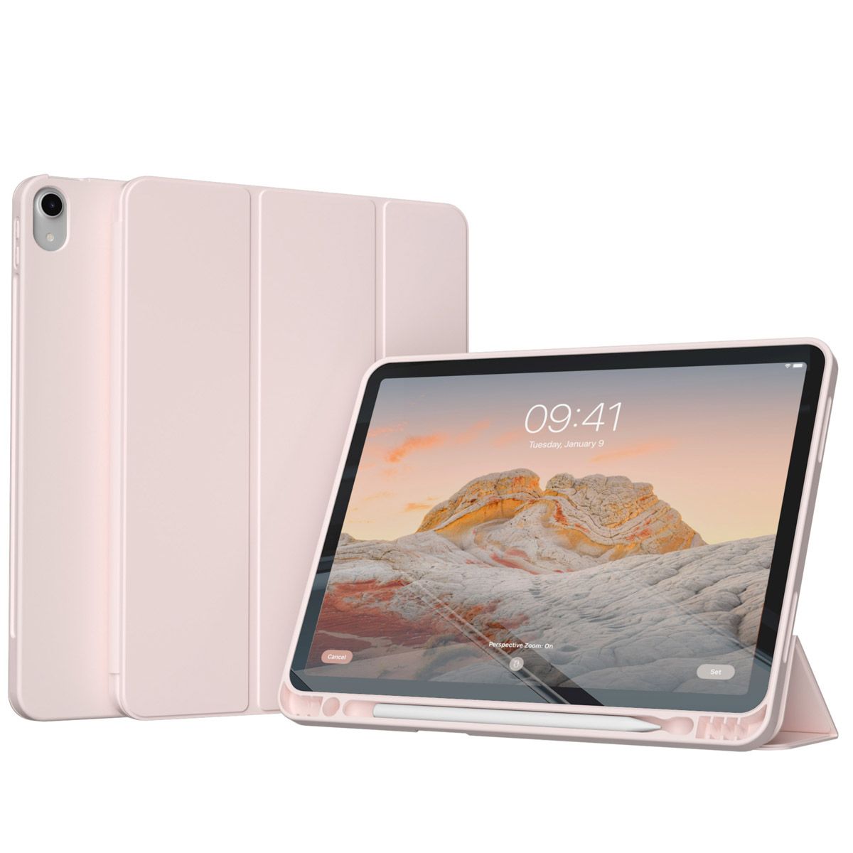 Accezz Smart Silicone Bookcase Apple iPad Air 11 inch (2026) M4 / (2025) M3 / (2024) M2 / Air 5 (2022) / Air 4 (2020) - Roze