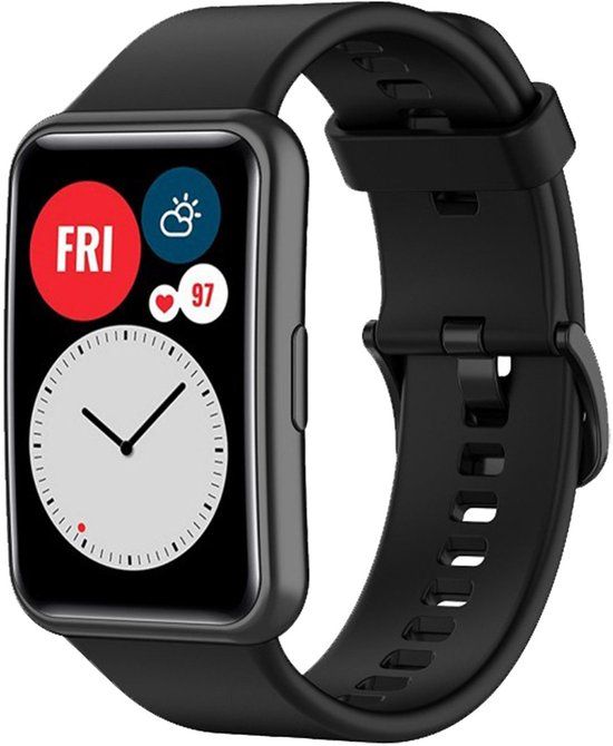 imoshion Huawei Siliconen bandje - Geschikt voor Huawei Watch Fit - Zwart
