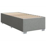 vidaXL Boxspring met matras - stof - lichtgrijs - 90x190 cm