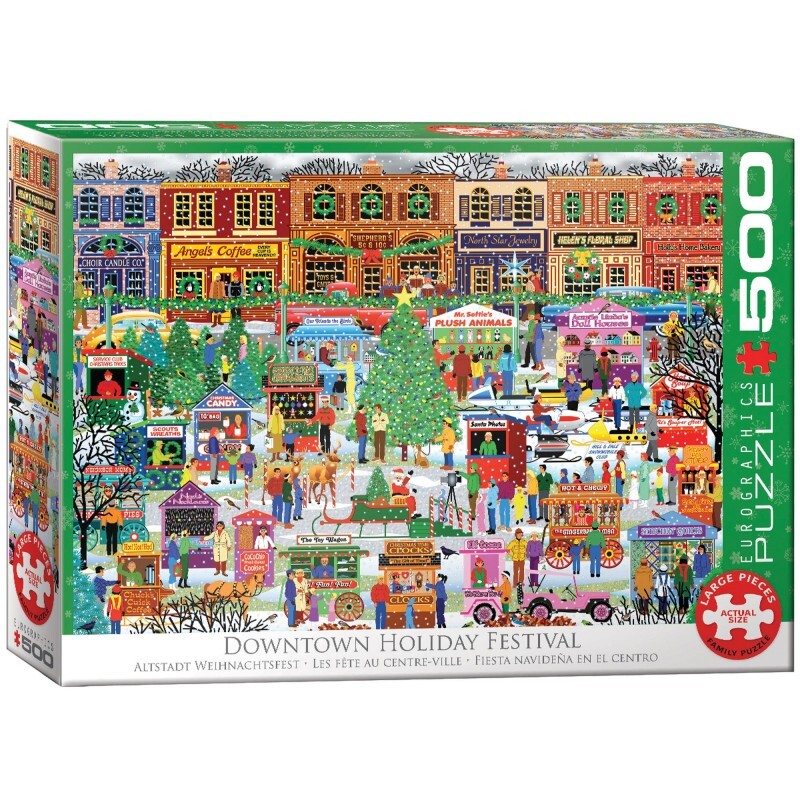 Eurographics Downtown Holiday Festival puzzel van 500 stukjes