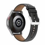 By Qubix - Luxe leren bandje voor Garmin Vivoactive 4 / 4L - Zwart - 22mm