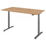 hjh OFFICE PRO XDLR 16 G Elektrisch Bureau - 160x80 cm - Knoestige Eiken Tafelhoogte