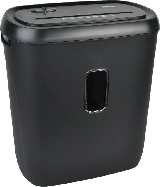 DESQ&#174; Papierversnipperaar 20050 - 11 vel - 4 x 38 mm - P4 - 21 liter Opvangbak - Ook creditcards - Snipper model - Vulniveau venster