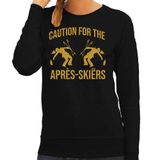 Bellatio Decorations Apres ski sweater dames - zwart - glitter goud - S