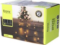 Feeric lights & Christmas Feeric lights Kerstverlichting - warm wit - 20 m - 200 leds - zwart snoer - op zonne-energie
