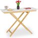 Merkloos Relaxdays Klaptafel - Bamboe & MDF - Hoogte Verstelbaar - 70x105x50 cm