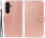 Selected by GSMpunt.nl Samsung Galaxy S25 FE Hoesje Wallet Book Case Vlinder Kunstleer Roze Goud