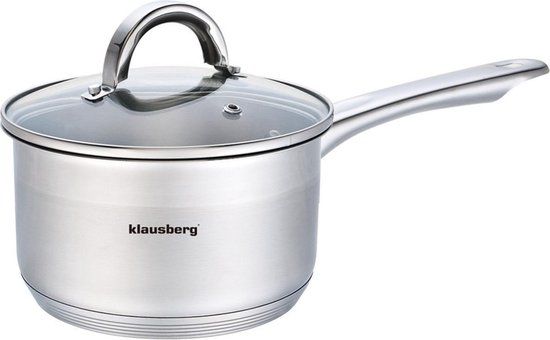 KLAUSBERG 7132 Steelpan - 14 cm - 1 liter - Met deksel
