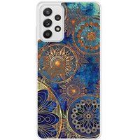 Samsung Galaxy A52 Mandalla bleu verstevigd hoesje met sublimatie bedrukking