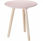 Koopman Bijzettafel Salontafel rond 41cm roze