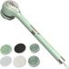 Zouma B.V. Brosse de douche électrique avec 6 accessoires : brosse de dos, brosse de douche à long manche, étanche IP67, brosse de nettoyage rotative à 3 vitesses, vert.