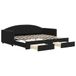 vidaXL Slaapbank met onderschuifbed en lades 90x200 cm fluweel Noir