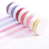 Vaessen Creative Organza-lintset, babyroze, 6 kleuren, 6 mm x 2 m