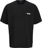 JACK&JONES JCORETREAT TYPOGRAPHIC TEE SS CREW JNR Jongens T-shirt Zwart Katoen Ronde hals Maat 128