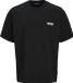 JACK&JONES JCORETREAT TYPOGRAPHIC TEE SS CREW JNR Jongens T-shirt Zwart Katoen Ronde hals Maat 128