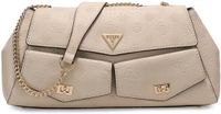 GUESS Blake Convertible Crossbody Flap Bone Logo crème schoudertas
