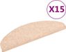 vidaXL Trapmatten - zelfklevend - 65x21 cm - naaldvilt - bruin - 15 stuks