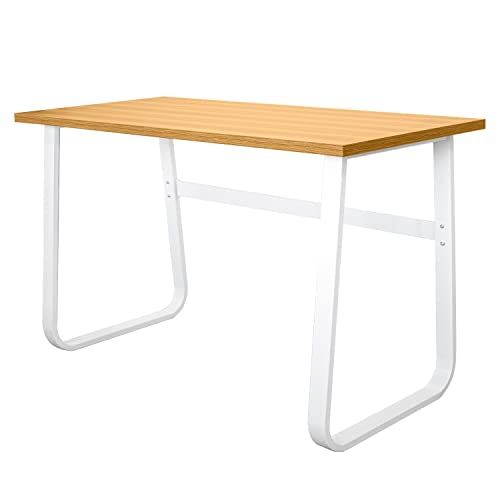 Gardenia Schrijftafel voor computer, pc-tafel, studio-bureau met legplank van hout, tafel in industriële stijl, van hout en metaal, 120 x 60 x 75 cm