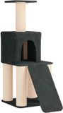 vidaXL Tour pour chat avec poteaux à gratter en sisal Gris foncé 146 cm