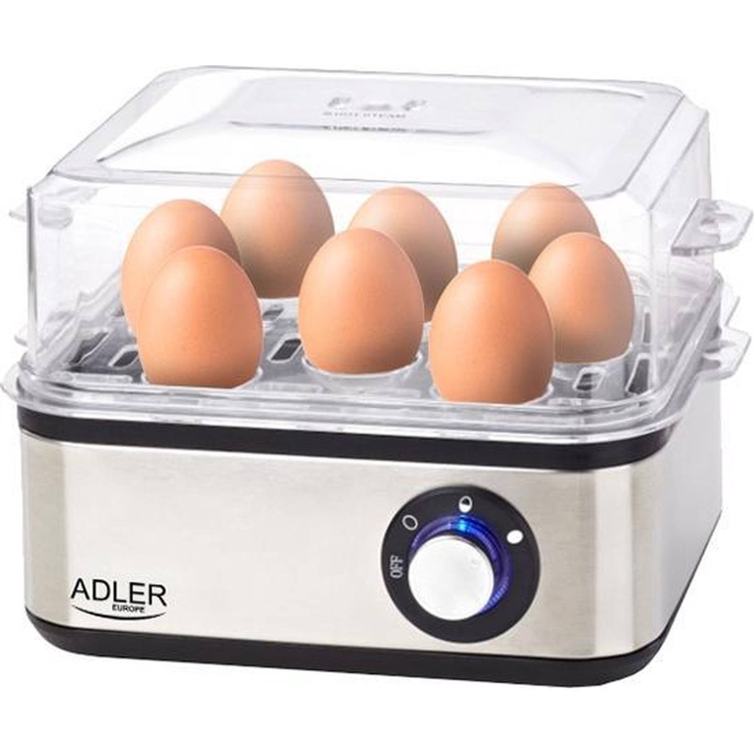 Adler Eierkoker 1- 8 eieren - 500-800 watt