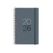 Miquelrius Dagplanner 2026 A6+ (117 x 182 mm), gelamineerde kartonnen omslag, spiraal en elastische sluiting, dagelijkse planning, 80 g/m² papier, ES-EN-PT, zand