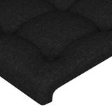 VidaXL Hoofdbord LED 163x16x78/88 cm Stof Zwart