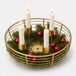 Merkloos Relaxdays Adventskrans - voor 4 dinerkaarsen - 20,5 cm - goud