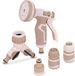 VONROC Broespistool – Multisproeier – 8 sproeistanden – incl. 2-weg waterverdeler en koppelingen – beige