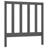 VidaXL Hoofdbord 95x4x100 cm Massief Grenenhout Grijs