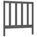 VidaXL Hoofdbord 95x4x100 cm Massief Grenenhout Grijs
