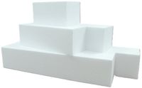 Merkloos Piepschuim vormen staaf/staven - 3x stuks - 40 x 10 cm - hobby/knutselen materiaal - zelf decoreren