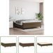 vidaXL Boxspring met matras stof donkerbruin 180x200 cm