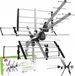 Vayox antenne extérieure H/V VHF UHF VA0084 | 4K | DVB-T/T2 | 75 Ohm | 80 km | Argent/Noir