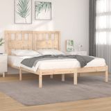 Maison Exclusive - Cadre de lit en pin massif, 135 x 190 cm, pour lit double