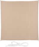 Merkloos Relaxdays schaduwdoek vierkant - 2,5 x 2,5 m - waterafstotend - met scheerlijnen - tuin & balkon - beige
