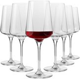 KROSNO GLASS KROSNO Rode wijnglazen | Set van 6 glazen - 500 ml | Loodvrij Kristalglas
