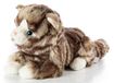 Uni-Toys - Huiskat grijs getijger, liggend - 25 cm (lengte) - pluche kat - pluche dier