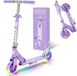 Suotu Trottinette pour enfant - 145mm Roues lumineuses - Violet - Trottinette pour enfant - Aluminium - Max. 50 kg