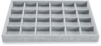 Ibenzoa® Sieradenorganizer met Fluweele Indeling en 24 Vakken - Grijs