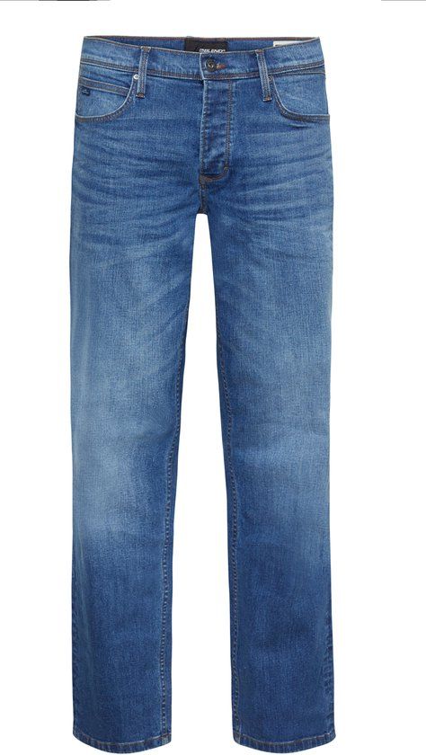 Blend BHROCK REG 0069 NOOS Heren Regular Fit Jeans Katoen Elastaan Middle Blue W31/L34