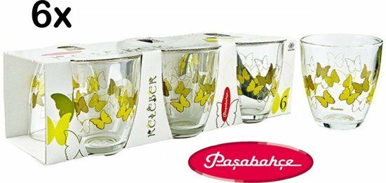Pasabahce Vlinder Water/Sap Glazen - 285 ml - 6 stuks