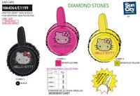 Hello Kitty Zwarte Oorwarmers met BlingBling - One Size - Kinderen