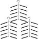 JFFLYIT Blouse Boomhangers meerlaagse kleerhangers 3-pack 5-in-1 antislip ruimtebesparende kast organizer roestvrij staal shirt hangers jassen hangers (zwart)