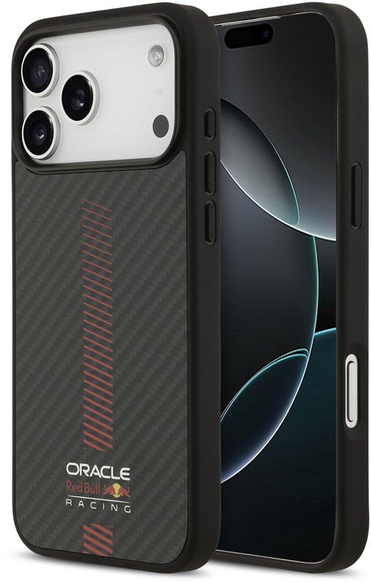 Red Bull Racing Back Cover - iPhone 17 Pro Max - Grijs - Kevlar - Sportief Design