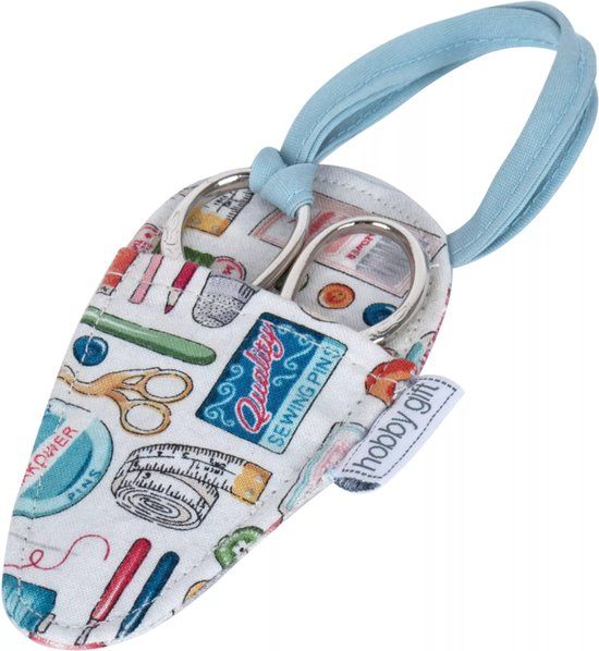 Hobby Gift Sewing Pouch + Scissors - White - Fabric Scissors - EAN: 5029784926158