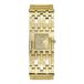 Guess Dames Horloge GW0441L2 Staal met Geelgouden Plating Quartz Vierkant met Zirkonia