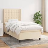 Maison Exclusive - Boxspringbed met matras, crème, 100x200 cm, gestoffeerd